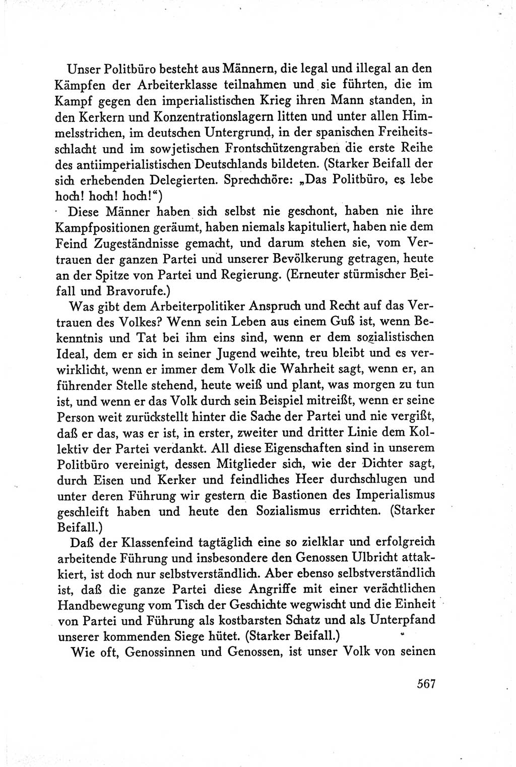 Protokoll der Verhandlungen des Ⅴ. Parteitages der Sozialistischen Einheitspartei Deutschlands (SED) [Deutsche Demokratische Republik (DDR)] 1958, Seite 567