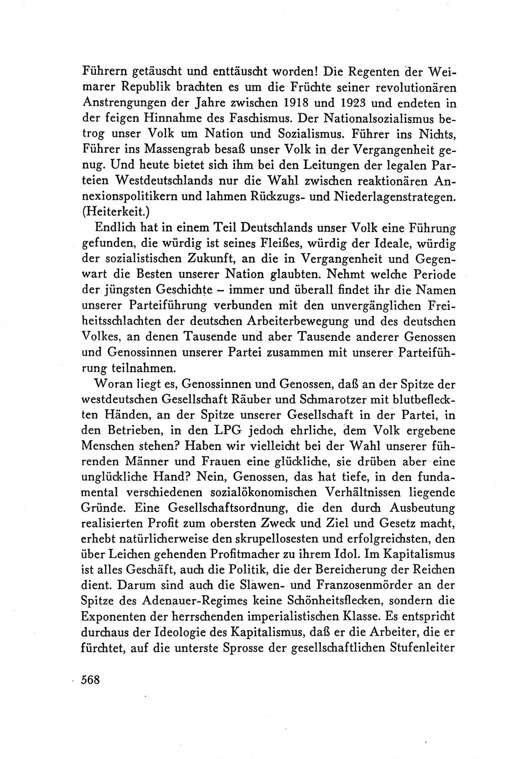 Protokoll der Verhandlungen des Ⅴ. Parteitages der Sozialistischen Einheitspartei Deutschlands (SED) [Deutsche Demokratische Republik (DDR)] 1958, Seite 568