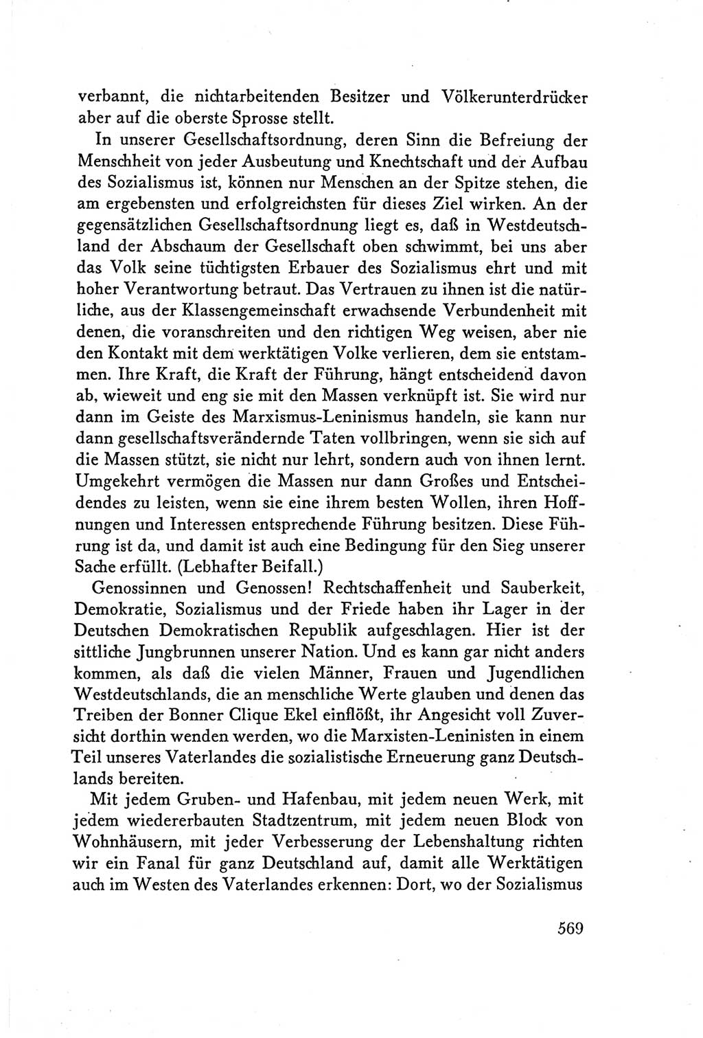 Protokoll der Verhandlungen des Ⅴ. Parteitages der Sozialistischen Einheitspartei Deutschlands (SED) [Deutsche Demokratische Republik (DDR)] 1958, Seite 569