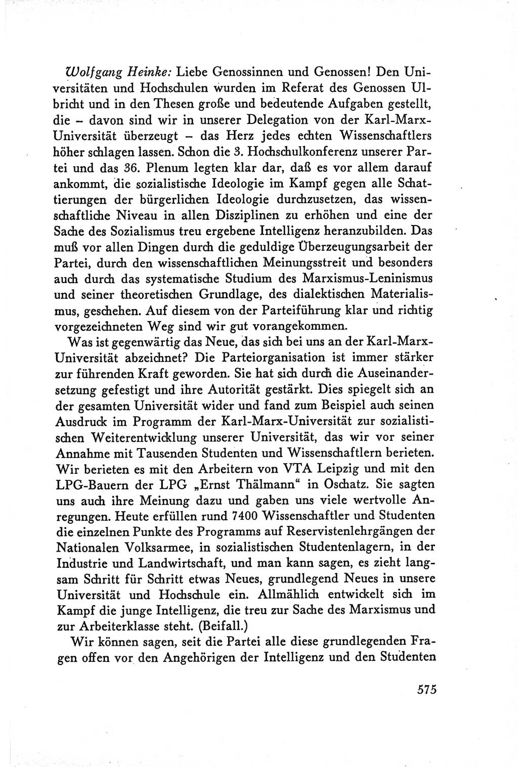 Protokoll der Verhandlungen des Ⅴ. Parteitages der Sozialistischen Einheitspartei Deutschlands (SED) [Deutsche Demokratische Republik (DDR)] 1958, Seite 575
