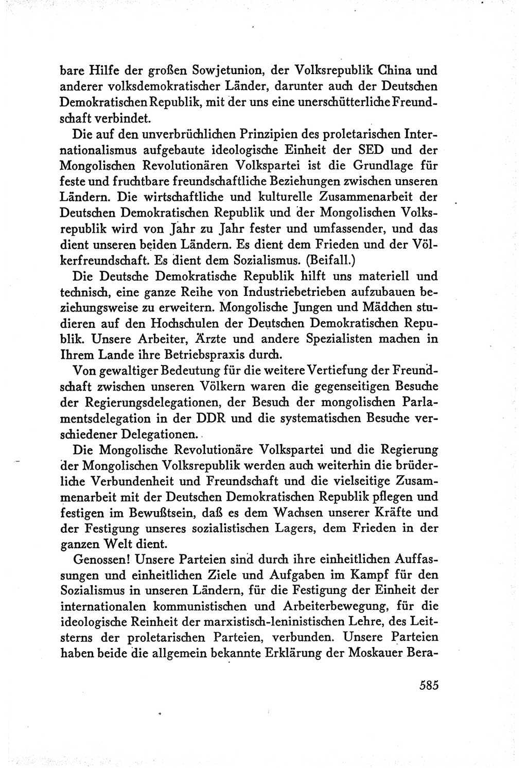 Protokoll der Verhandlungen des Ⅴ. Parteitages der Sozialistischen Einheitspartei Deutschlands (SED) [Deutsche Demokratische Republik (DDR)] 1958, Seite 585
