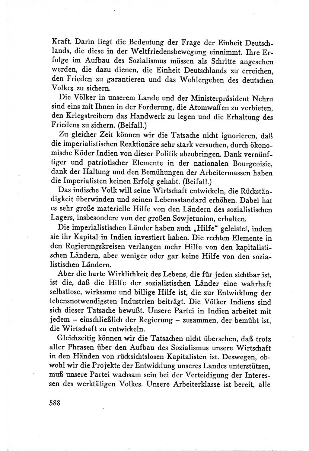 Protokoll der Verhandlungen des Ⅴ. Parteitages der Sozialistischen Einheitspartei Deutschlands (SED) [Deutsche Demokratische Republik (DDR)] 1958, Seite 588