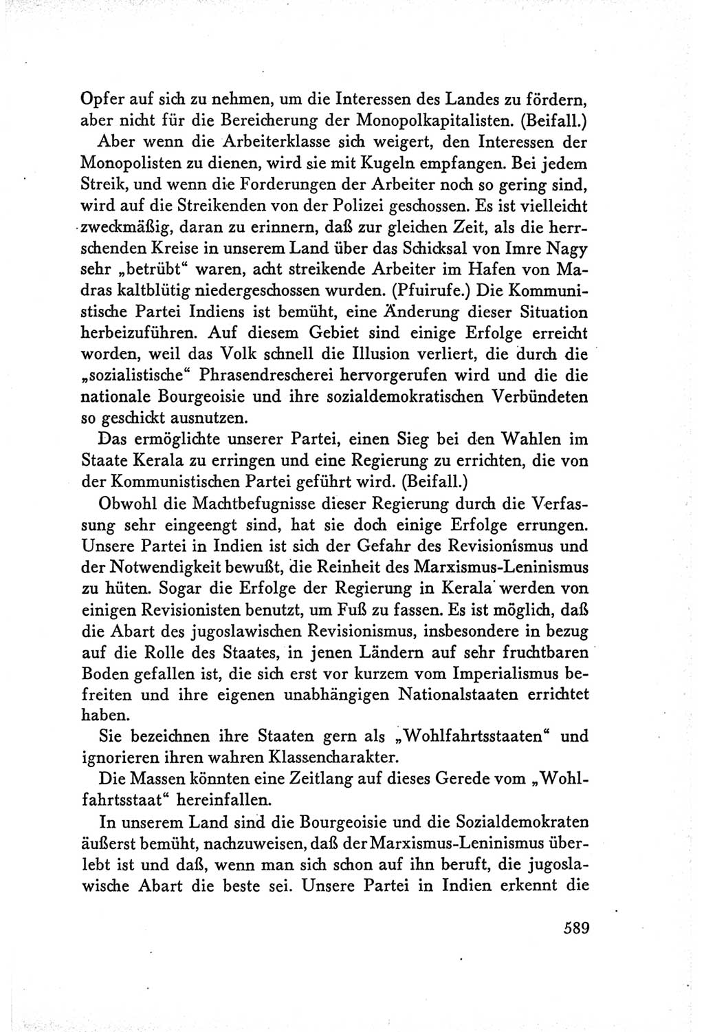 Protokoll der Verhandlungen des Ⅴ. Parteitages der Sozialistischen Einheitspartei Deutschlands (SED) [Deutsche Demokratische Republik (DDR)] 1958, Seite 589