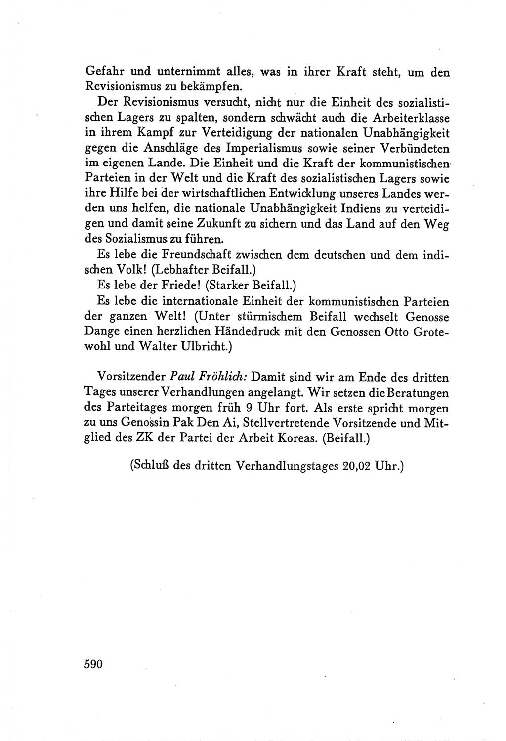 Protokoll der Verhandlungen des Ⅴ. Parteitages der Sozialistischen Einheitspartei Deutschlands (SED) [Deutsche Demokratische Republik (DDR)] 1958, Seite 590