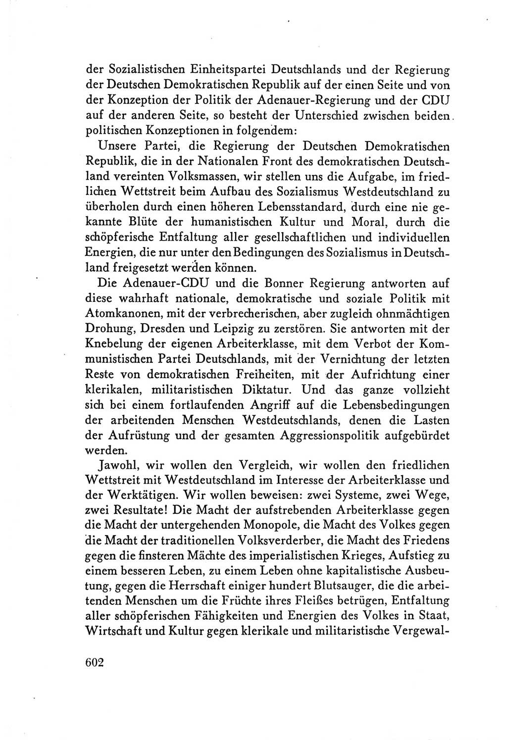 Protokoll der Verhandlungen des Ⅴ. Parteitages der Sozialistischen Einheitspartei Deutschlands (SED) [Deutsche Demokratische Republik (DDR)] 1958, Seite 602