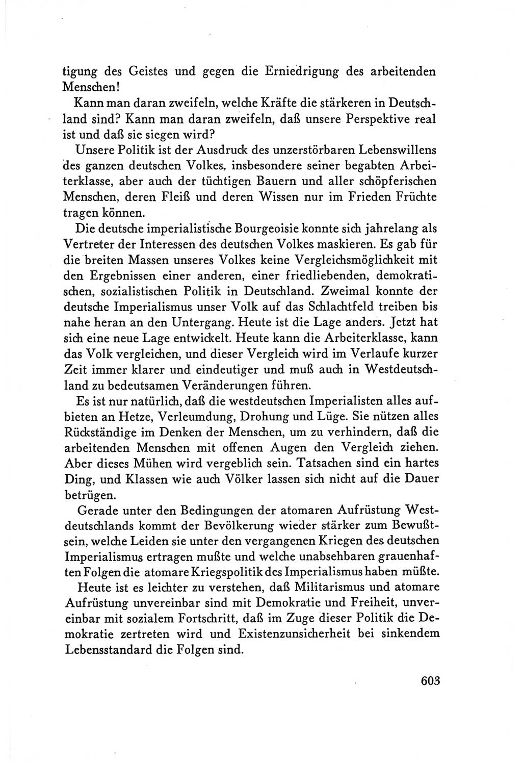Protokoll der Verhandlungen des Ⅴ. Parteitages der Sozialistischen Einheitspartei Deutschlands (SED) [Deutsche Demokratische Republik (DDR)] 1958, Seite 603