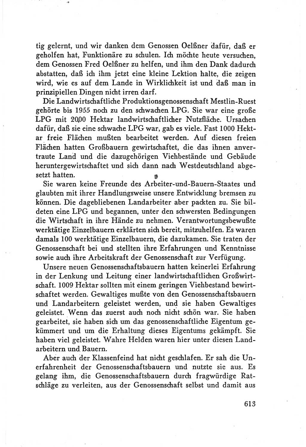 Protokoll der Verhandlungen des Ⅴ. Parteitages der Sozialistischen Einheitspartei Deutschlands (SED) [Deutsche Demokratische Republik (DDR)] 1958, Seite 613