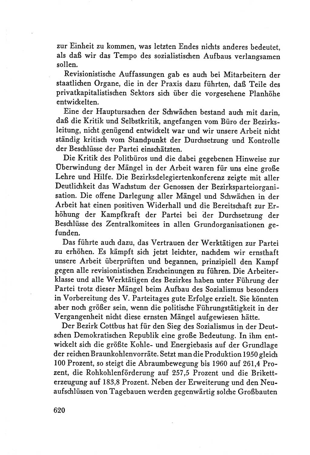 Protokoll der Verhandlungen des Ⅴ. Parteitages der Sozialistischen Einheitspartei Deutschlands (SED) [Deutsche Demokratische Republik (DDR)] 1958, Seite 620