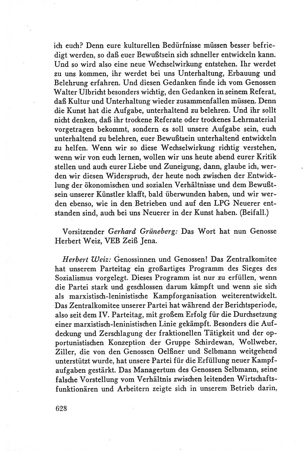 Protokoll der Verhandlungen des Ⅴ. Parteitages der Sozialistischen Einheitspartei Deutschlands (SED) [Deutsche Demokratische Republik (DDR)] 1958, Seite 628