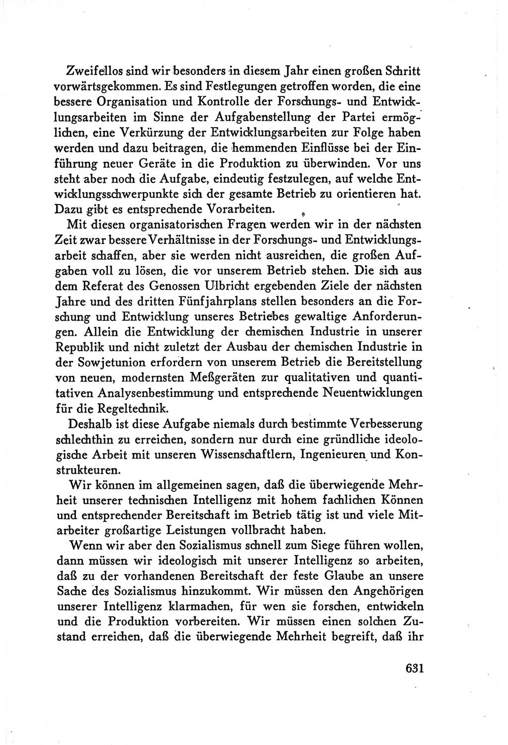 Protokoll der Verhandlungen des Ⅴ. Parteitages der Sozialistischen Einheitspartei Deutschlands (SED) [Deutsche Demokratische Republik (DDR)] 1958, Seite 631