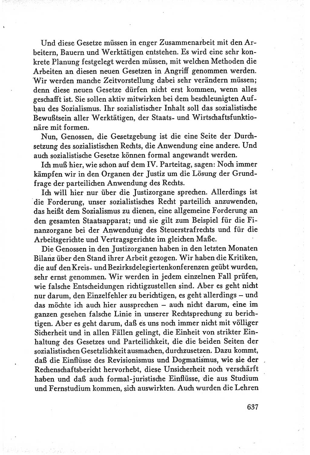 Protokoll der Verhandlungen des Ⅴ. Parteitages der Sozialistischen Einheitspartei Deutschlands (SED) [Deutsche Demokratische Republik (DDR)] 1958, Seite 637