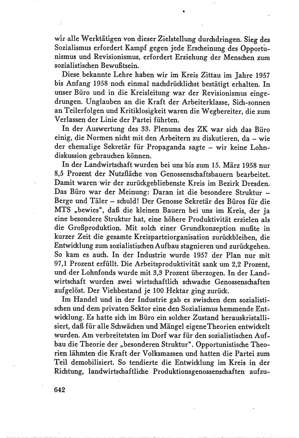 Protokoll der Verhandlungen des Ⅴ. Parteitages der Sozialistischen Einheitspartei Deutschlands (SED) [Deutsche Demokratische Republik (DDR)] 1958, Seite 642