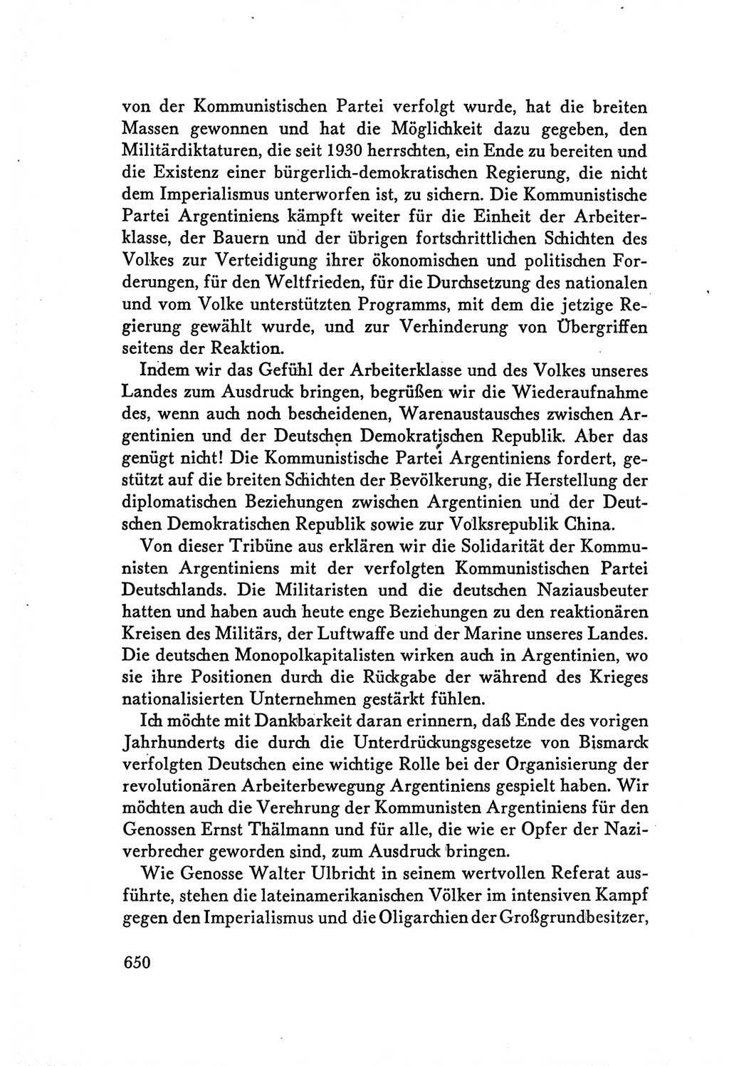 Protokoll der Verhandlungen des Ⅴ. Parteitages der Sozialistischen Einheitspartei Deutschlands (SED) [Deutsche Demokratische Republik (DDR)] 1958, Seite 650