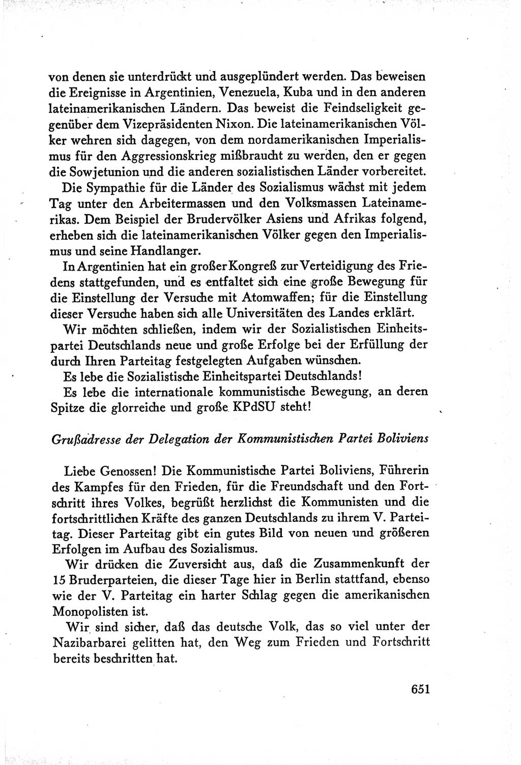 Protokoll der Verhandlungen des Ⅴ. Parteitages der Sozialistischen Einheitspartei Deutschlands (SED) [Deutsche Demokratische Republik (DDR)] 1958, Seite 651
