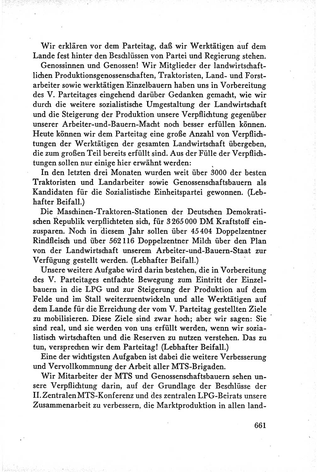 Protokoll der Verhandlungen des Ⅴ. Parteitages der Sozialistischen Einheitspartei Deutschlands (SED) [Deutsche Demokratische Republik (DDR)] 1958, Seite 661
