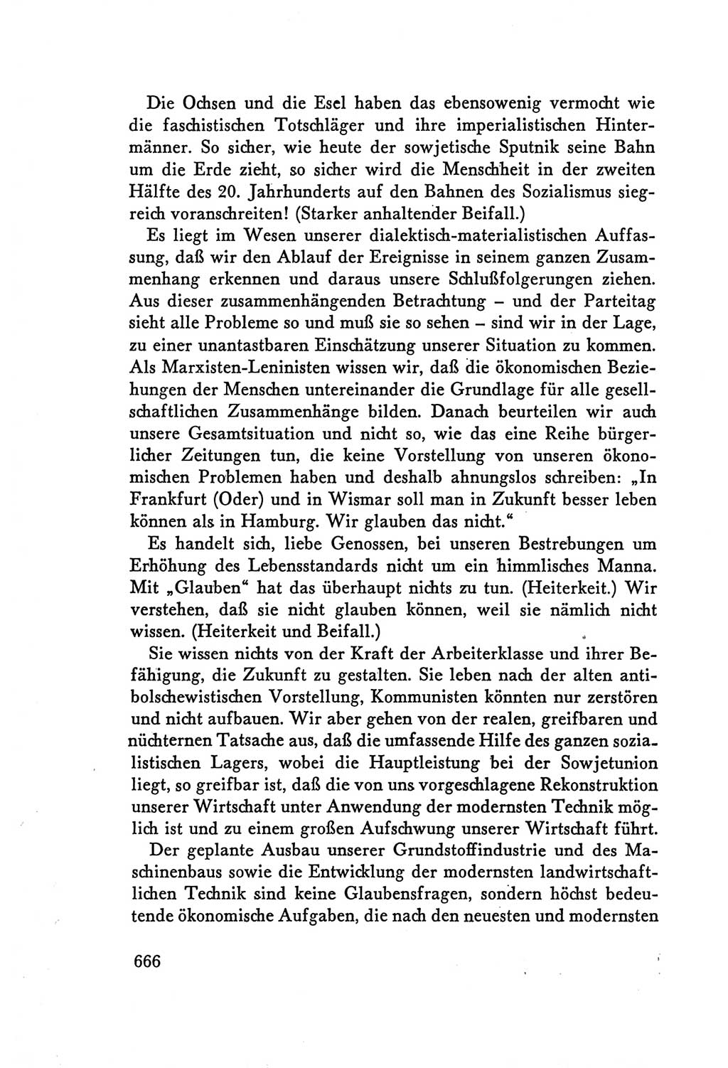 Protokoll der Verhandlungen des Ⅴ. Parteitages der Sozialistischen Einheitspartei Deutschlands (SED) [Deutsche Demokratische Republik (DDR)] 1958, Seite 666