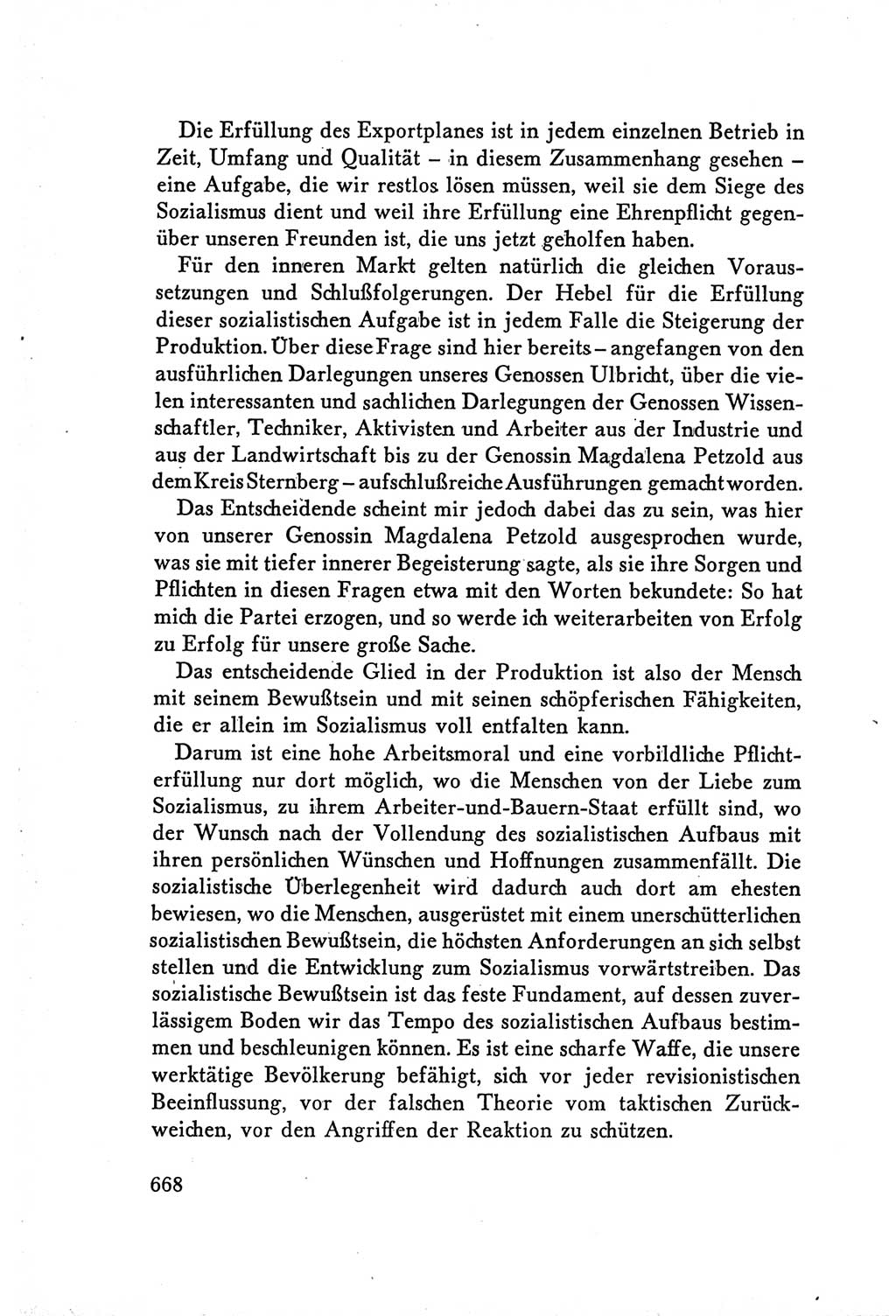 Protokoll der Verhandlungen des Ⅴ. Parteitages der Sozialistischen Einheitspartei Deutschlands (SED) [Deutsche Demokratische Republik (DDR)] 1958, Seite 668