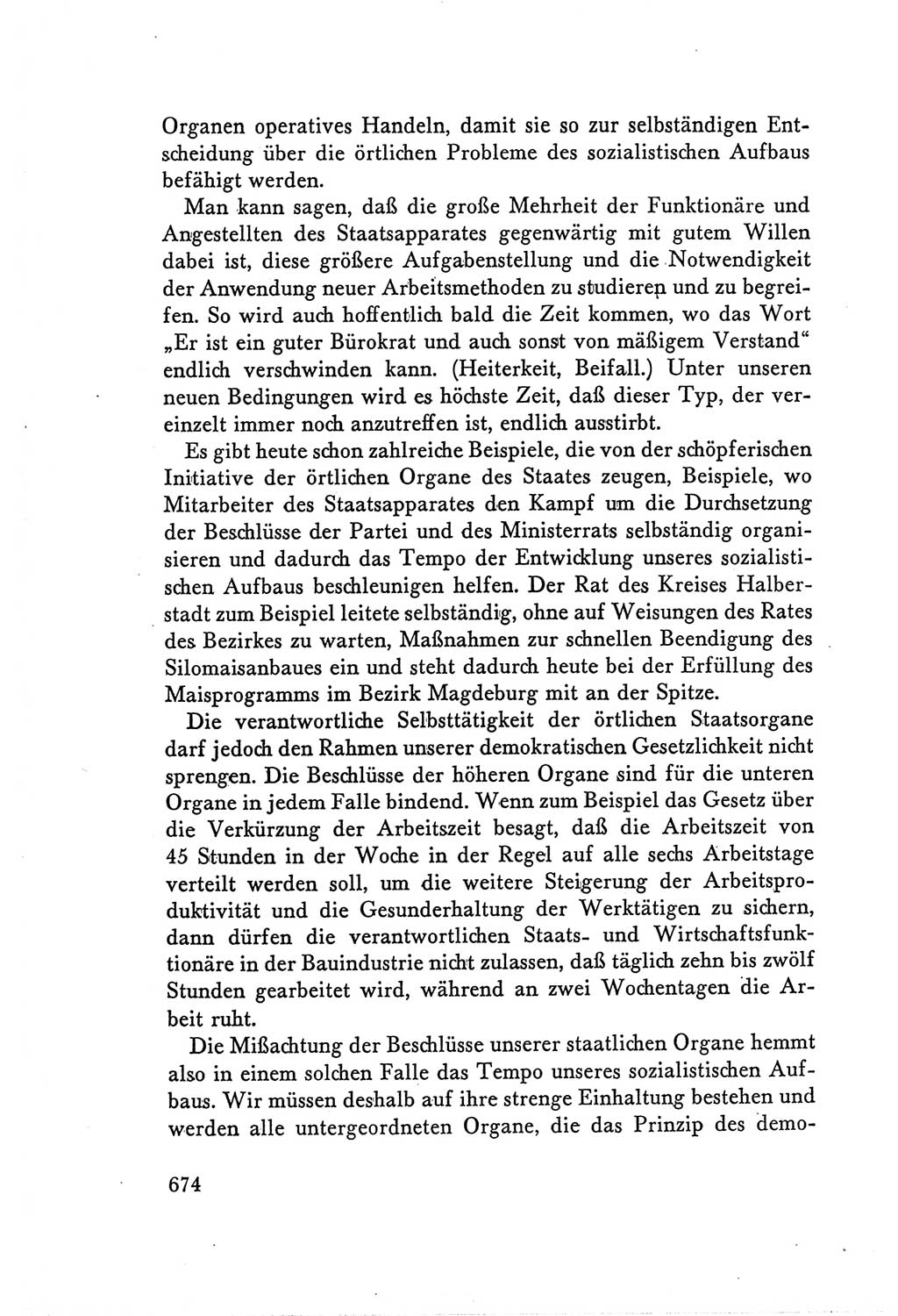 Protokoll der Verhandlungen des Ⅴ. Parteitages der Sozialistischen Einheitspartei Deutschlands (SED) [Deutsche Demokratische Republik (DDR)] 1958, Seite 674