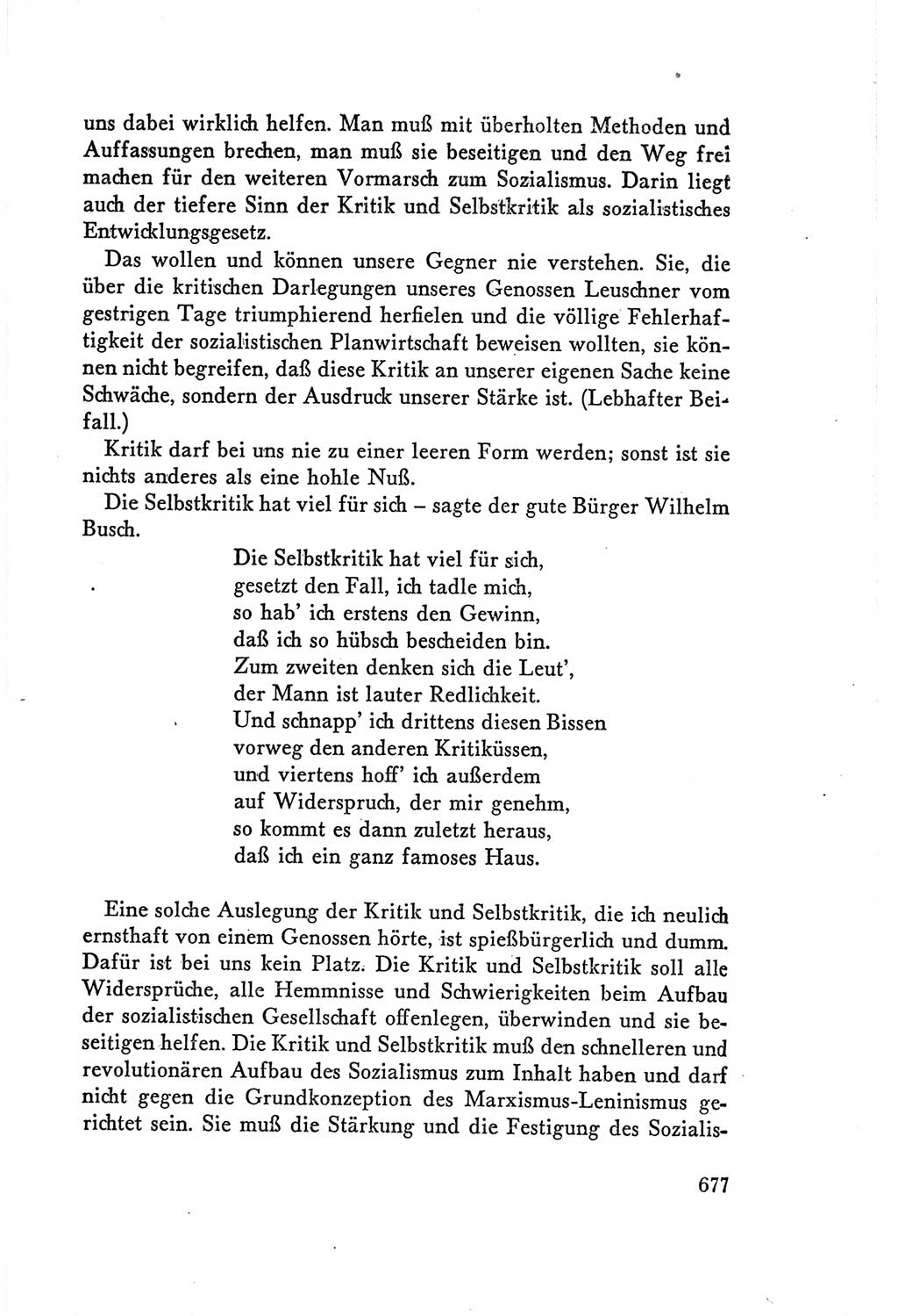 Protokoll der Verhandlungen des Ⅴ. Parteitages der Sozialistischen Einheitspartei Deutschlands (SED) [Deutsche Demokratische Republik (DDR)] 1958, Seite 677