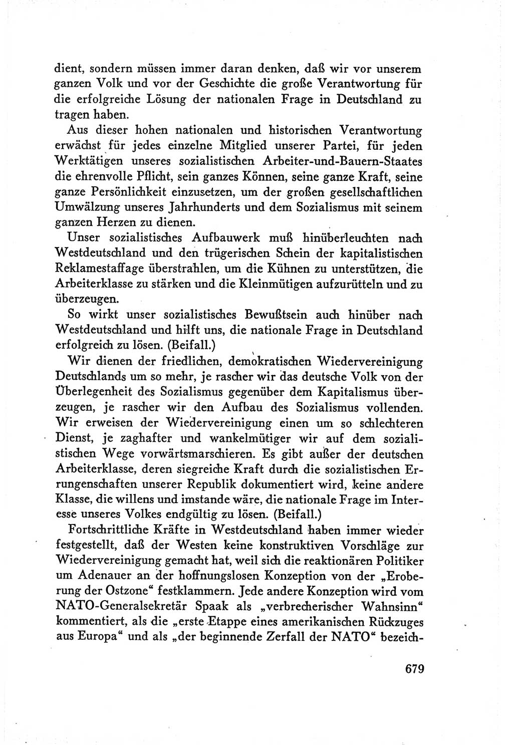 Protokoll der Verhandlungen des Ⅴ. Parteitages der Sozialistischen Einheitspartei Deutschlands (SED) [Deutsche Demokratische Republik (DDR)] 1958, Seite 679