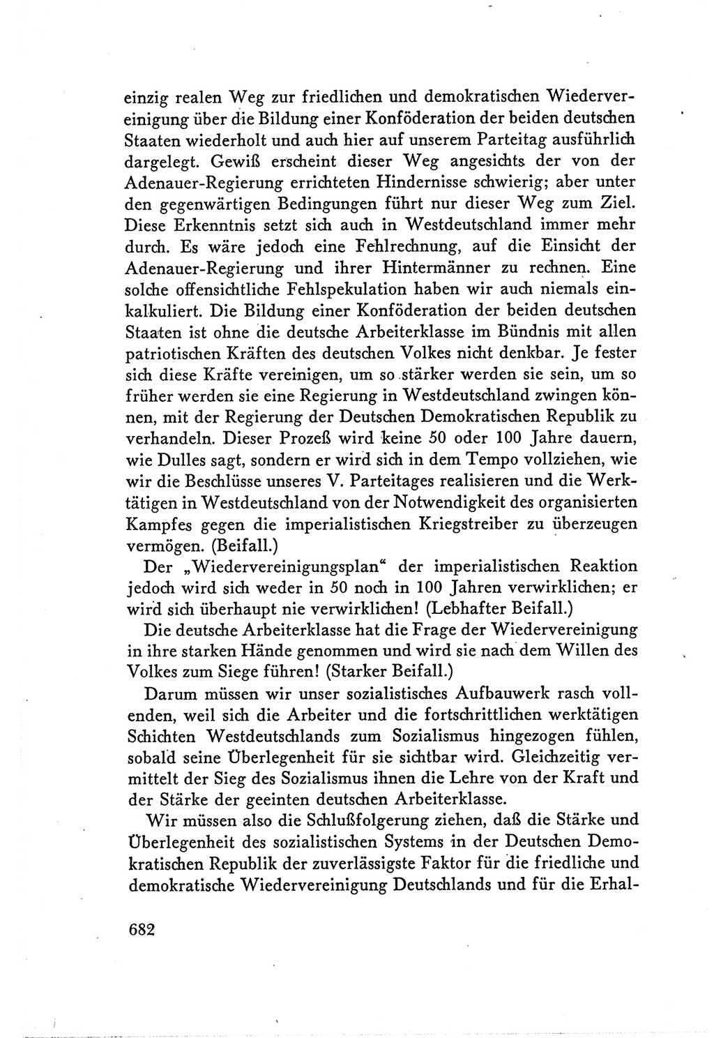 Protokoll der Verhandlungen des Ⅴ. Parteitages der Sozialistischen Einheitspartei Deutschlands (SED) [Deutsche Demokratische Republik (DDR)] 1958, Seite 682