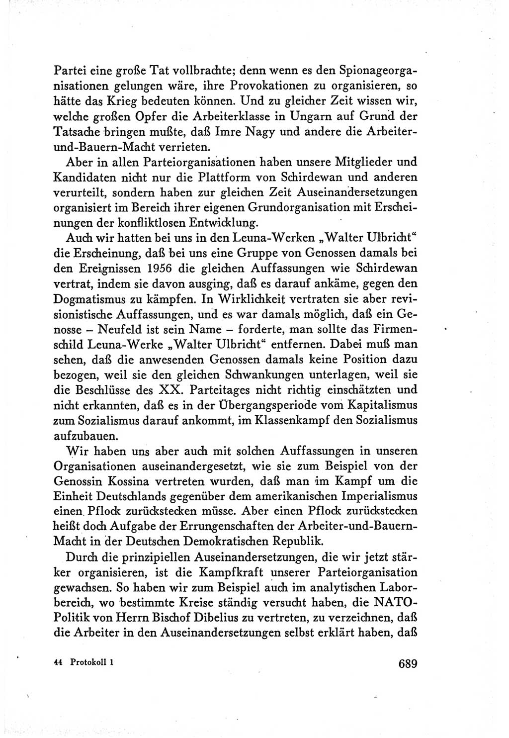 Protokoll der Verhandlungen des Ⅴ. Parteitages der Sozialistischen Einheitspartei Deutschlands (SED) [Deutsche Demokratische Republik (DDR)] 1958, Seite 689