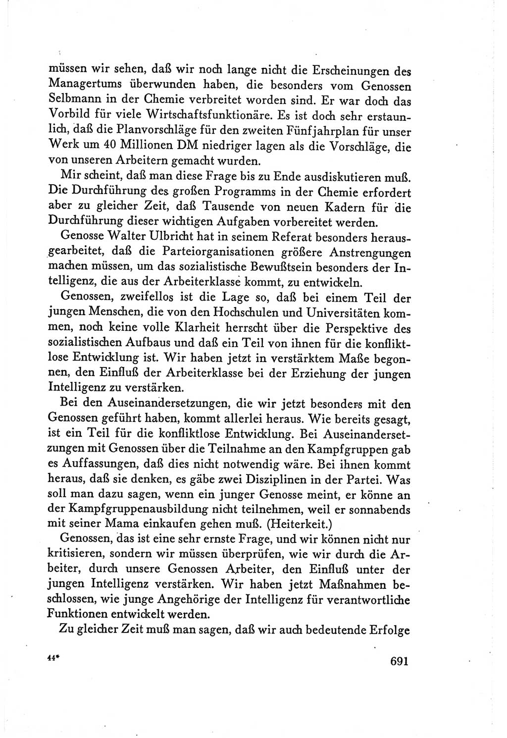 Protokoll der Verhandlungen des Ⅴ. Parteitages der Sozialistischen Einheitspartei Deutschlands (SED) [Deutsche Demokratische Republik (DDR)] 1958, Seite 691