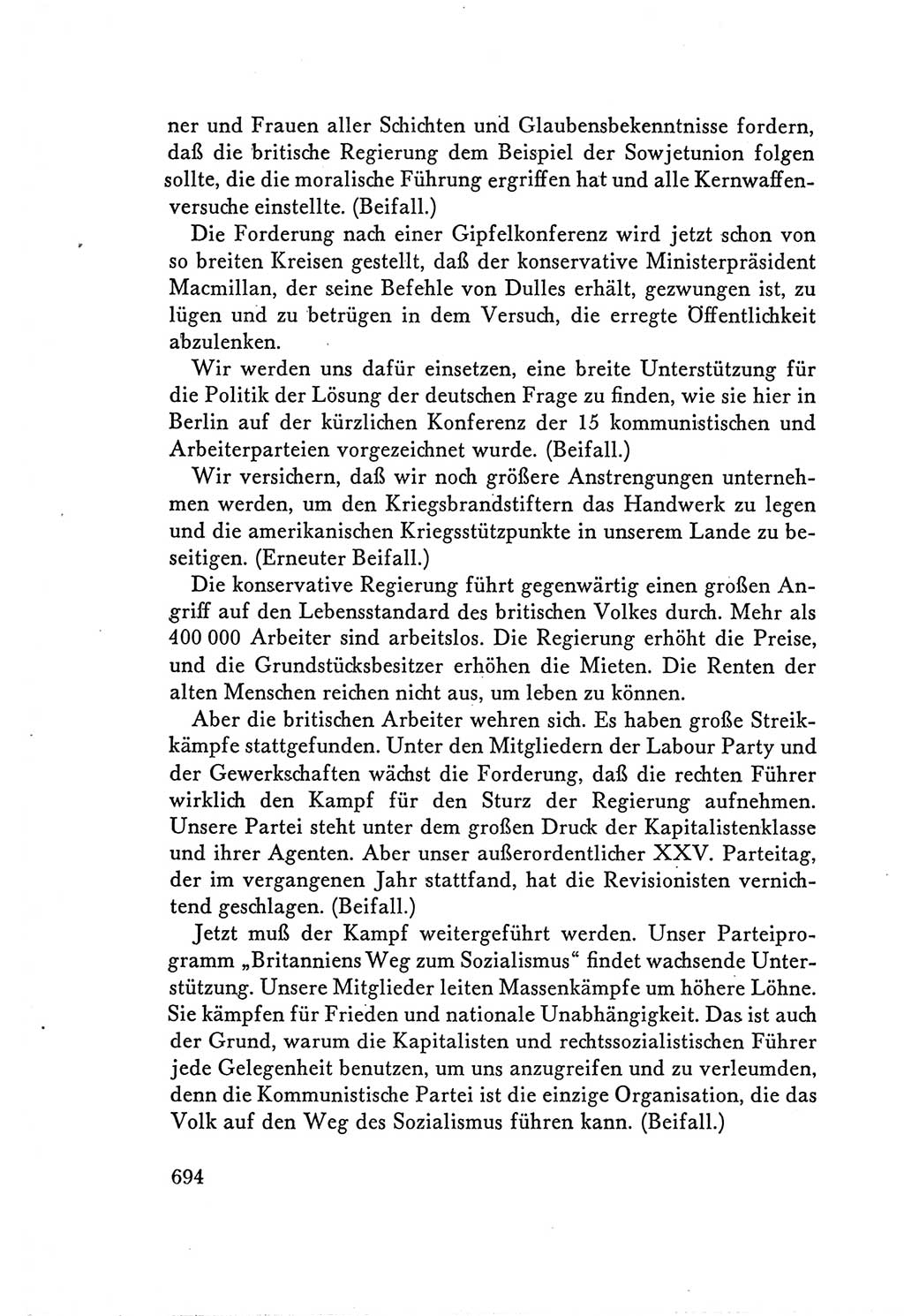 Protokoll der Verhandlungen des Ⅴ. Parteitages der Sozialistischen Einheitspartei Deutschlands (SED) [Deutsche Demokratische Republik (DDR)] 1958, Seite 694