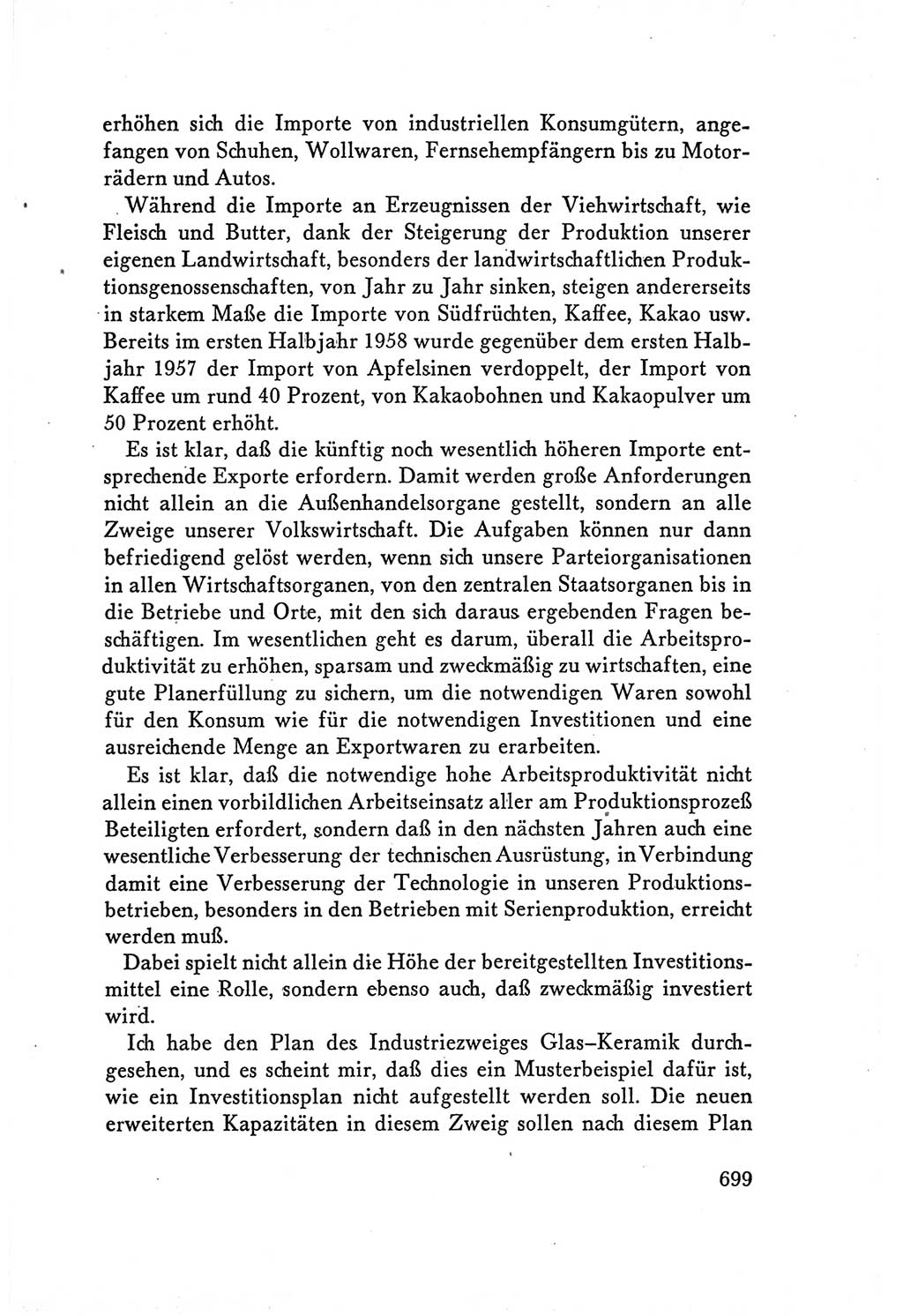 Protokoll der Verhandlungen des Ⅴ. Parteitages der Sozialistischen Einheitspartei Deutschlands (SED) [Deutsche Demokratische Republik (DDR)] 1958, Seite 699