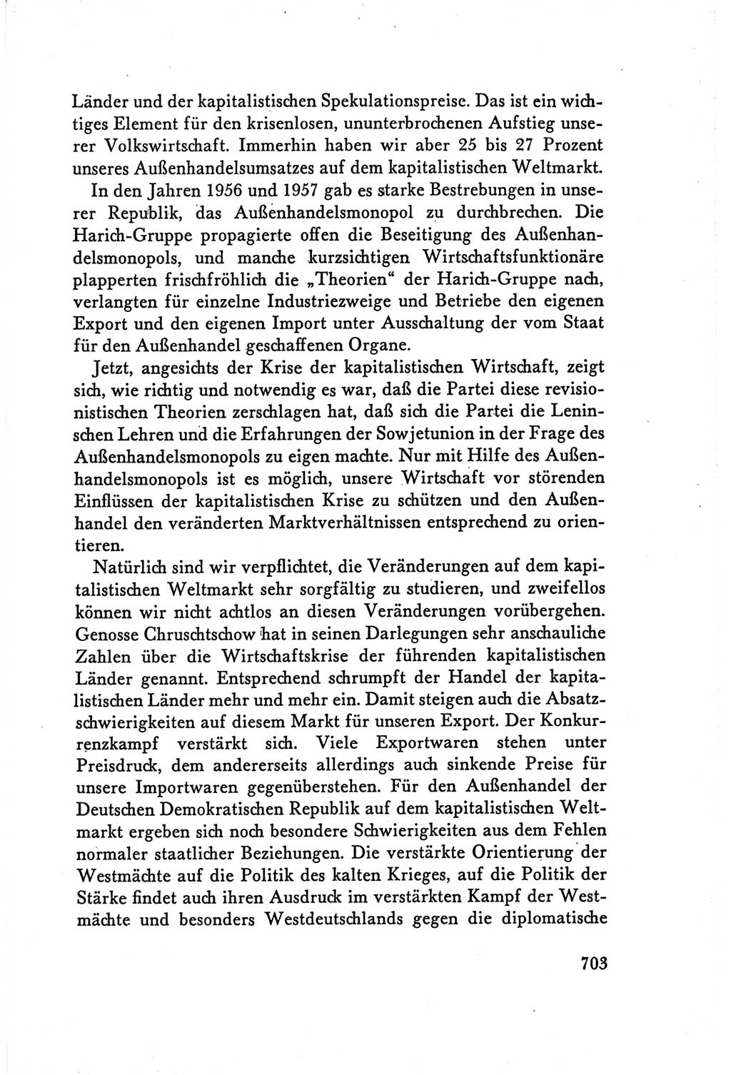 Protokoll der Verhandlungen des Ⅴ. Parteitages der Sozialistischen Einheitspartei Deutschlands (SED) [Deutsche Demokratische Republik (DDR)] 1958, Seite 703