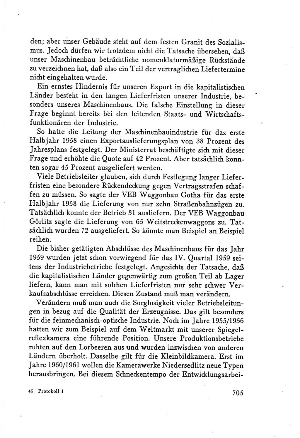 Protokoll der Verhandlungen des Ⅴ. Parteitages der Sozialistischen Einheitspartei Deutschlands (SED) [Deutsche Demokratische Republik (DDR)] 1958, Seite 705