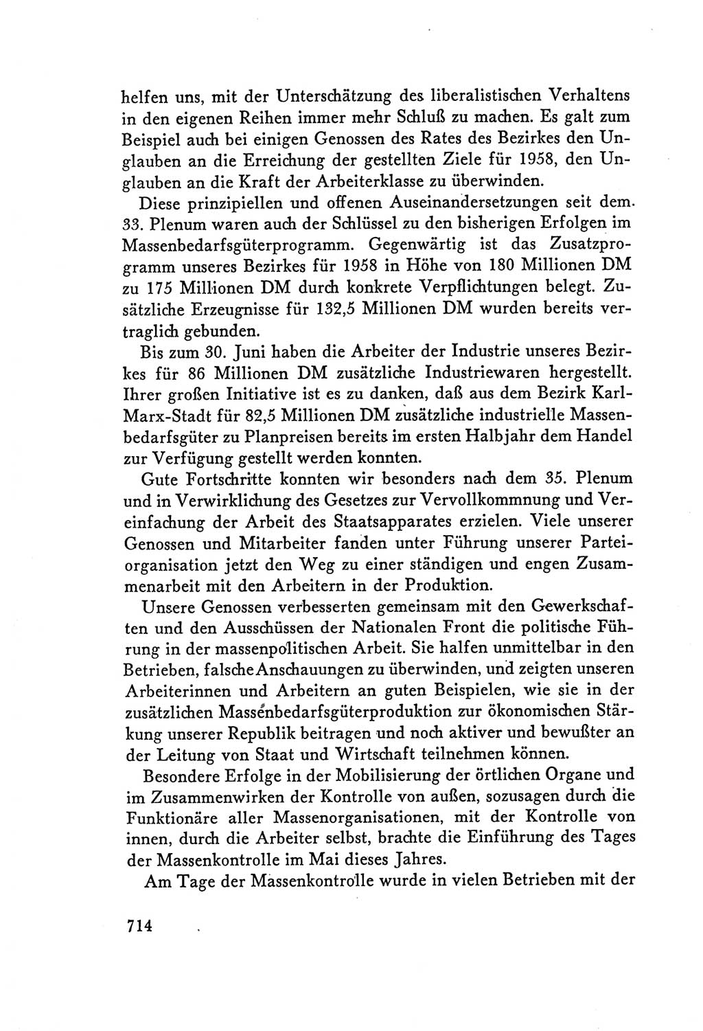 Protokoll der Verhandlungen des Ⅴ. Parteitages der Sozialistischen Einheitspartei Deutschlands (SED) [Deutsche Demokratische Republik (DDR)] 1958, Seite 714