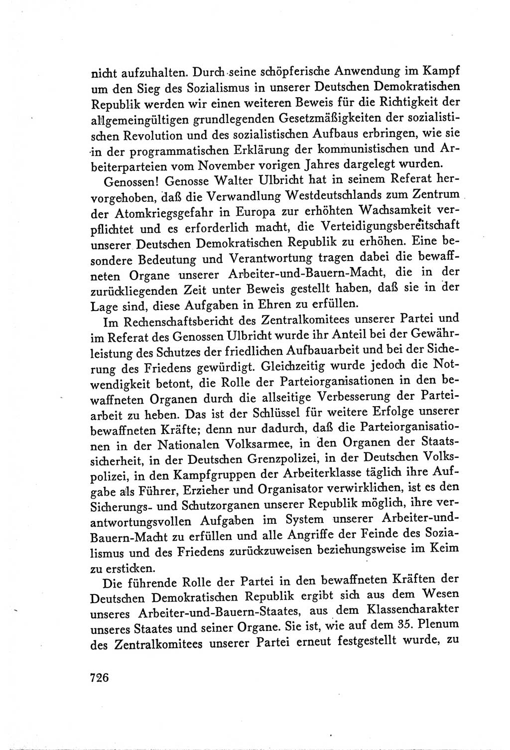 Protokoll der Verhandlungen des Ⅴ. Parteitages der Sozialistischen Einheitspartei Deutschlands (SED) [Deutsche Demokratische Republik (DDR)] 1958, Seite 726