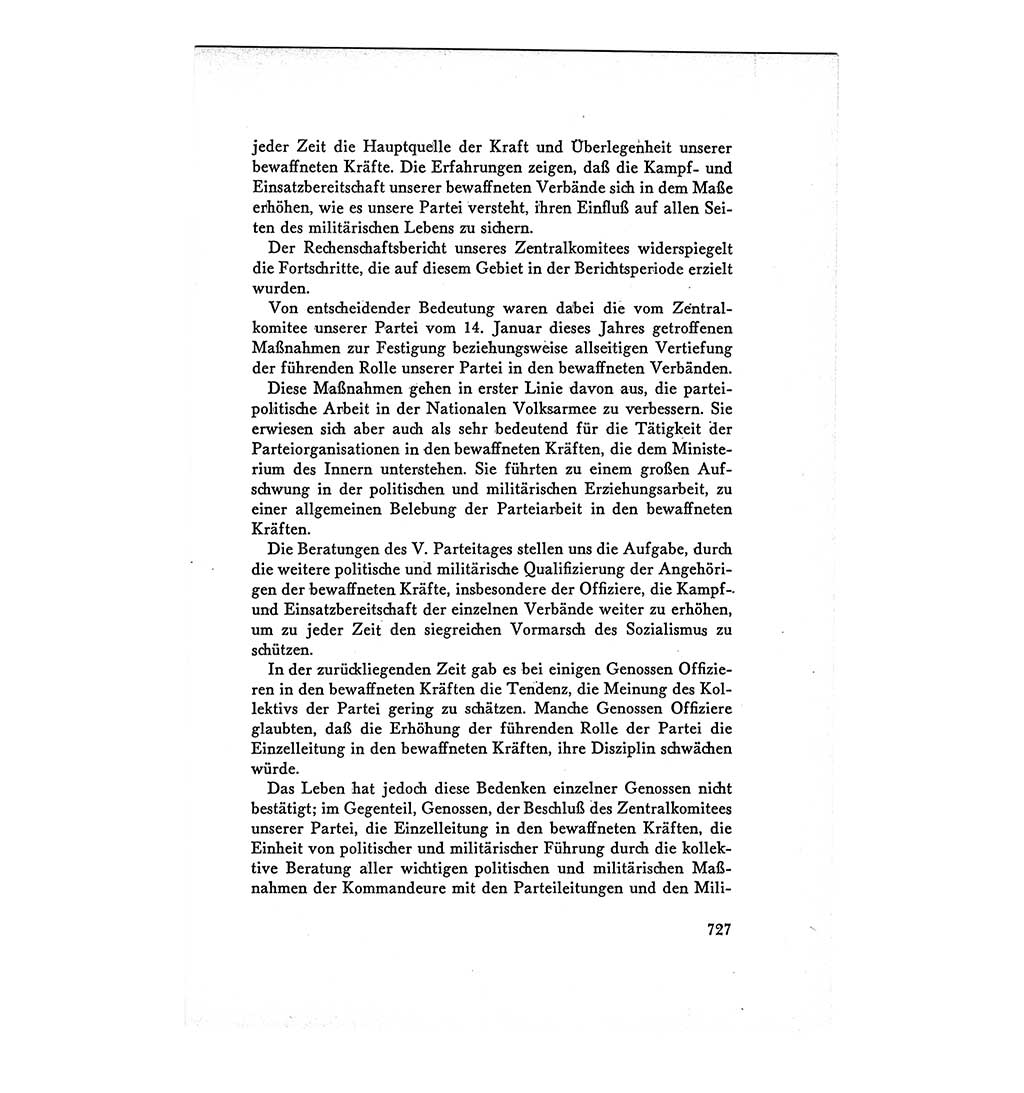 Protokoll der Verhandlungen des Ⅴ. Parteitages der Sozialistischen Einheitspartei Deutschlands (SED) [Deutsche Demokratische Republik (DDR)] 1958, Seite 727