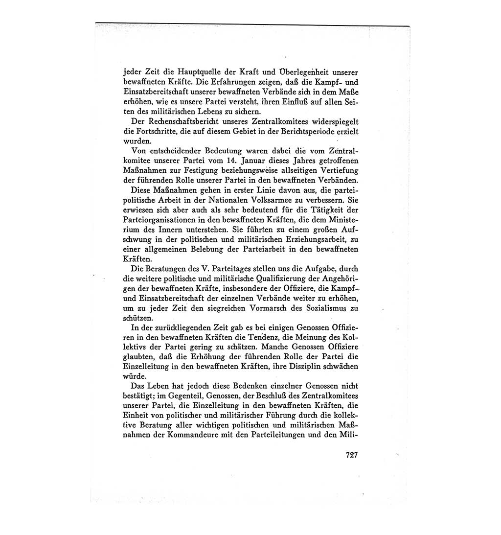 Protokoll der Verhandlungen des Ⅴ. Parteitages der Sozialistischen Einheitspartei Deutschlands (SED) [Deutsche Demokratische Republik (DDR)] 1958, Seite 727