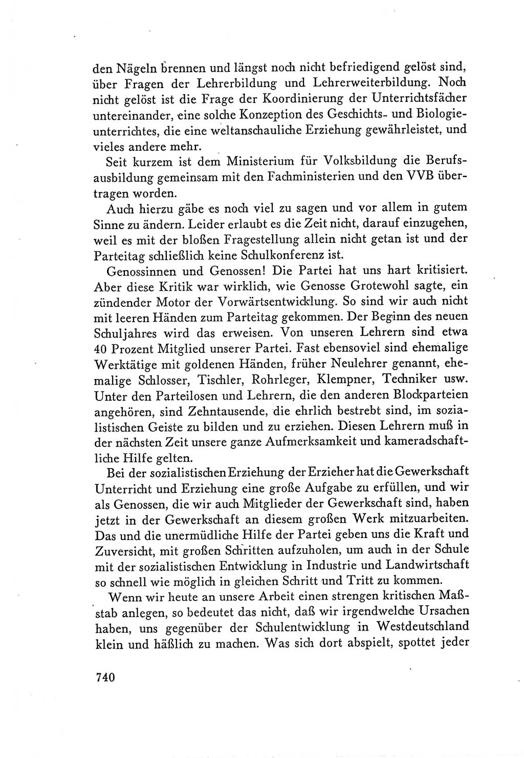 Protokoll der Verhandlungen des Ⅴ. Parteitages der Sozialistischen Einheitspartei Deutschlands (SED) [Deutsche Demokratische Republik (DDR)] 1958, Seite 740