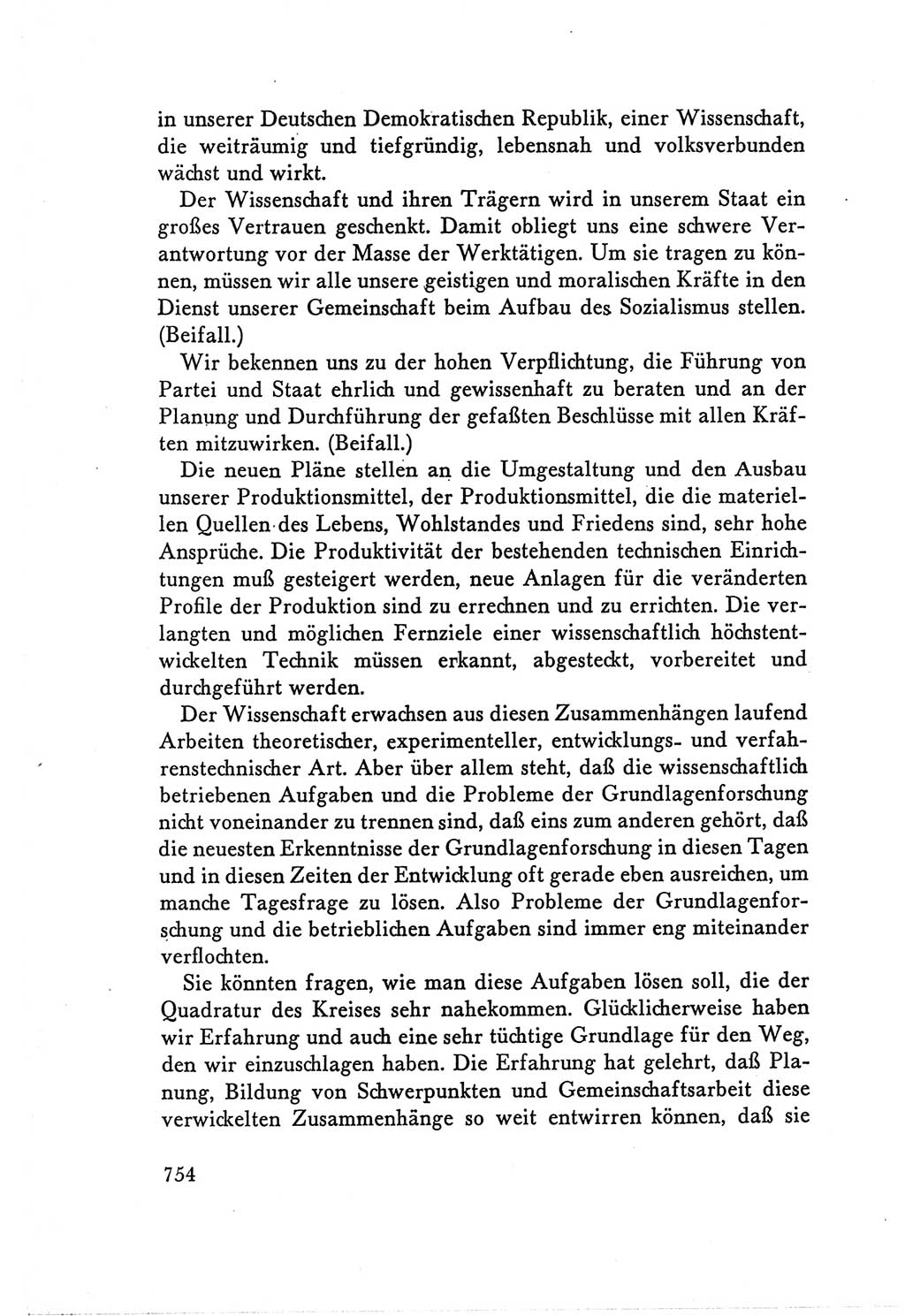 Protokoll der Verhandlungen des Ⅴ. Parteitages der Sozialistischen Einheitspartei Deutschlands (SED) [Deutsche Demokratische Republik (DDR)] 1958, Seite 754
