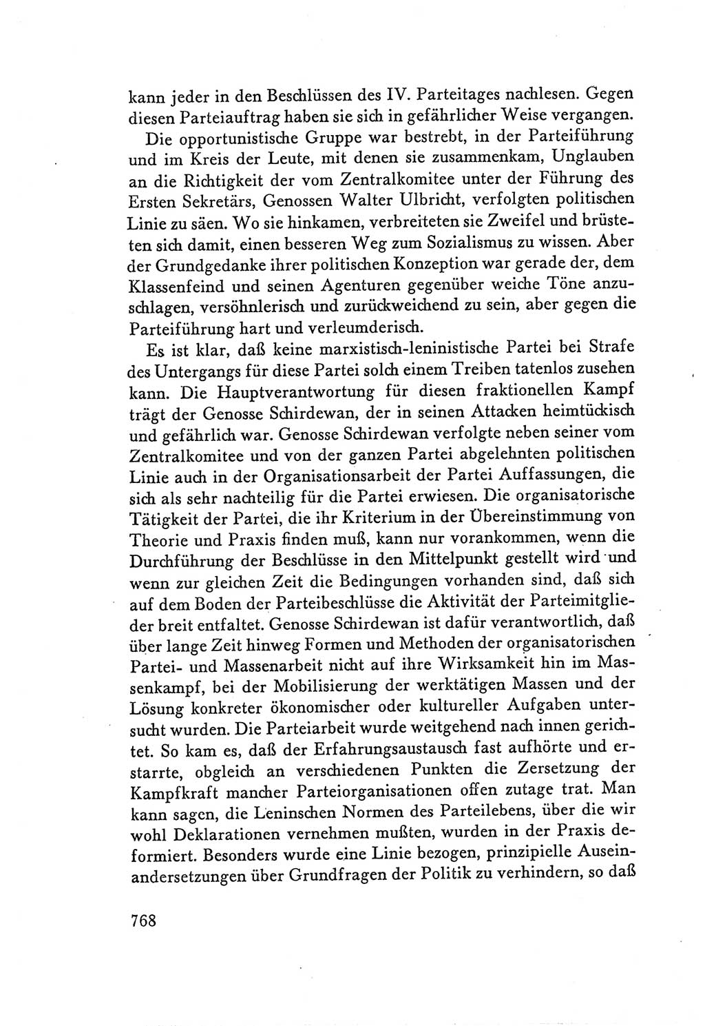 Protokoll der Verhandlungen des Ⅴ. Parteitages der Sozialistischen Einheitspartei Deutschlands (SED) [Deutsche Demokratische Republik (DDR)] 1958, Seite 768