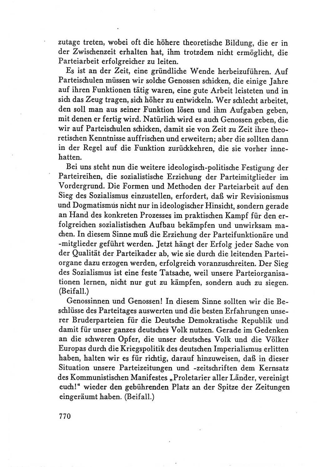 Protokoll der Verhandlungen des Ⅴ. Parteitages der Sozialistischen Einheitspartei Deutschlands (SED) [Deutsche Demokratische Republik (DDR)] 1958, Seite 770