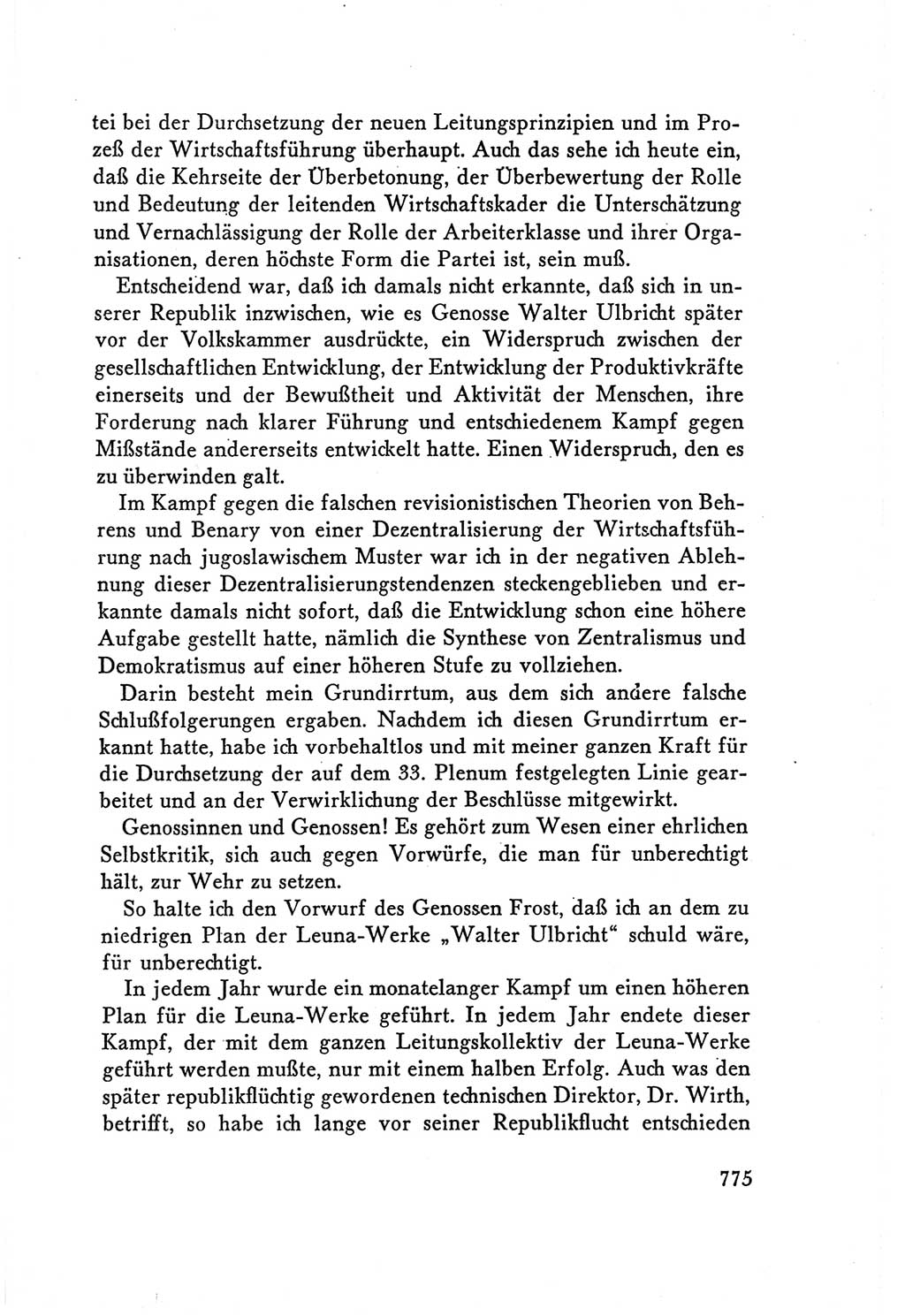 Protokoll der Verhandlungen des Ⅴ. Parteitages der Sozialistischen Einheitspartei Deutschlands (SED) [Deutsche Demokratische Republik (DDR)] 1958, Seite 775