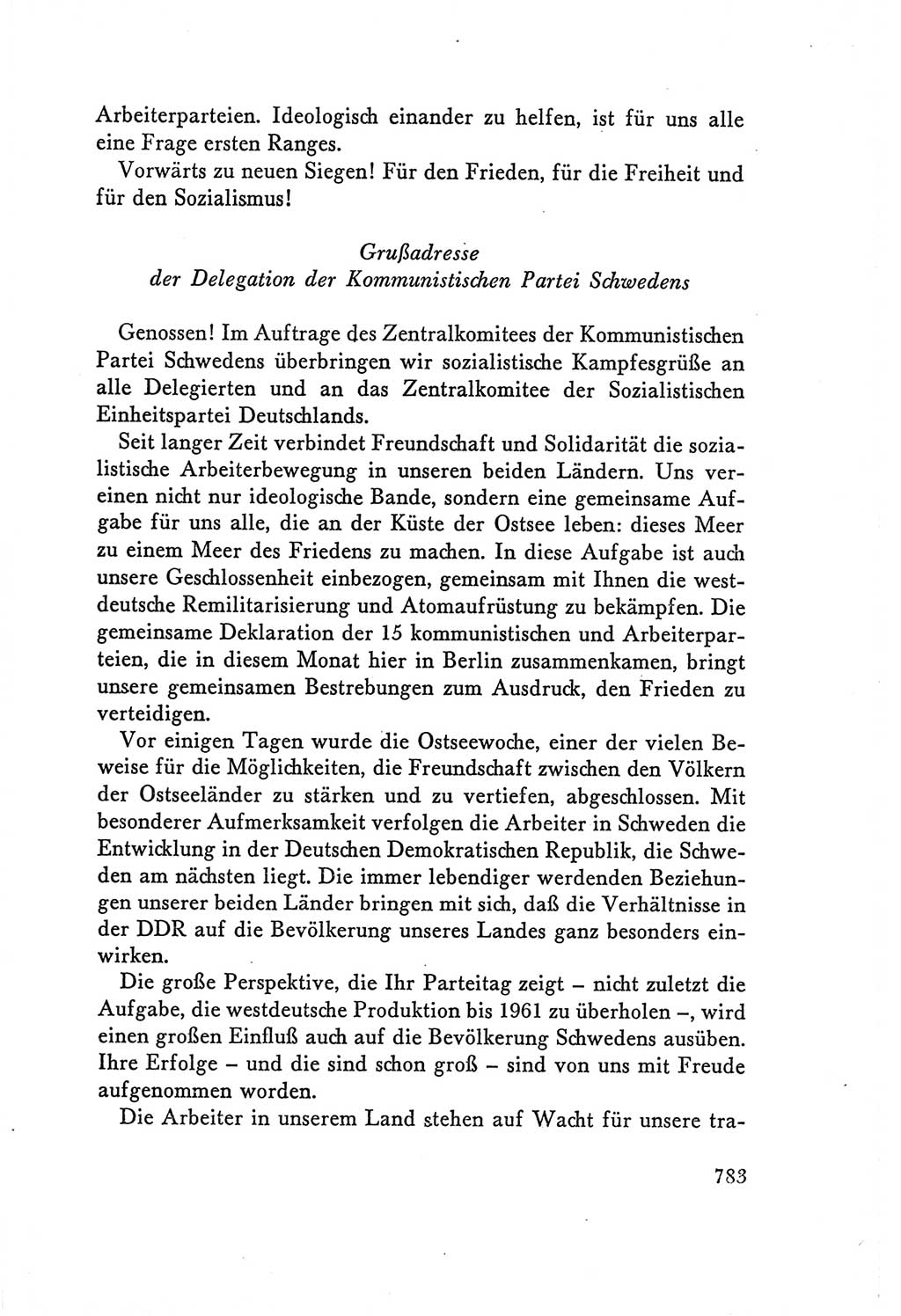 Protokoll der Verhandlungen des Ⅴ. Parteitages der Sozialistischen Einheitspartei Deutschlands (SED) [Deutsche Demokratische Republik (DDR)] 1958, Seite 783