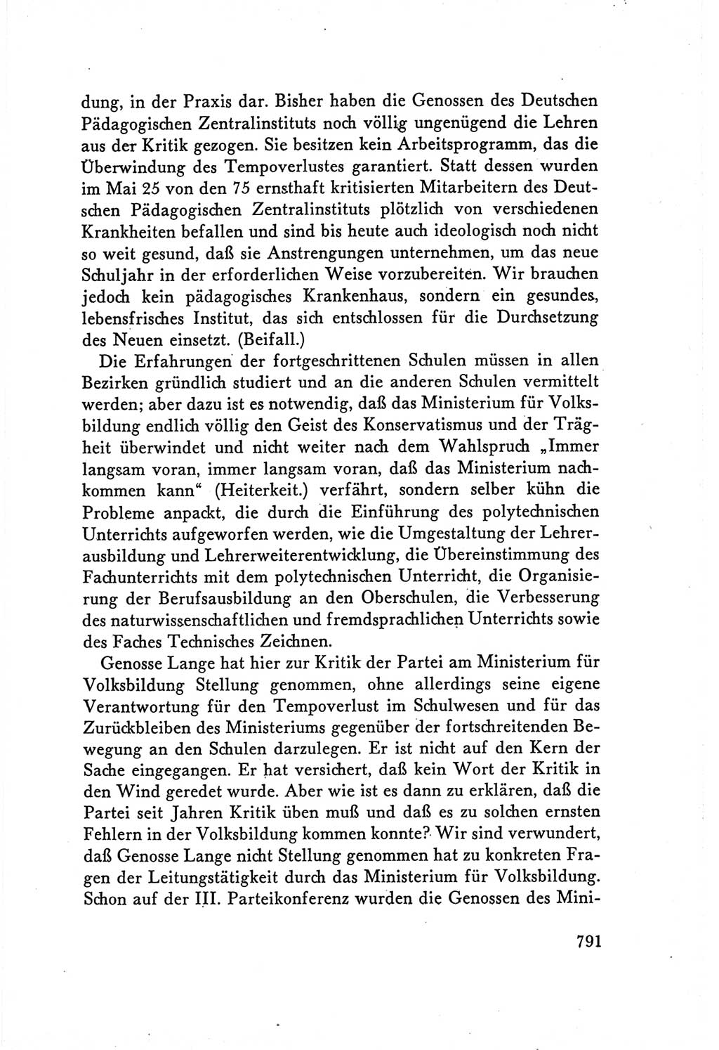 Protokoll der Verhandlungen des Ⅴ. Parteitages der Sozialistischen Einheitspartei Deutschlands (SED) [Deutsche Demokratische Republik (DDR)] 1958, Seite 791