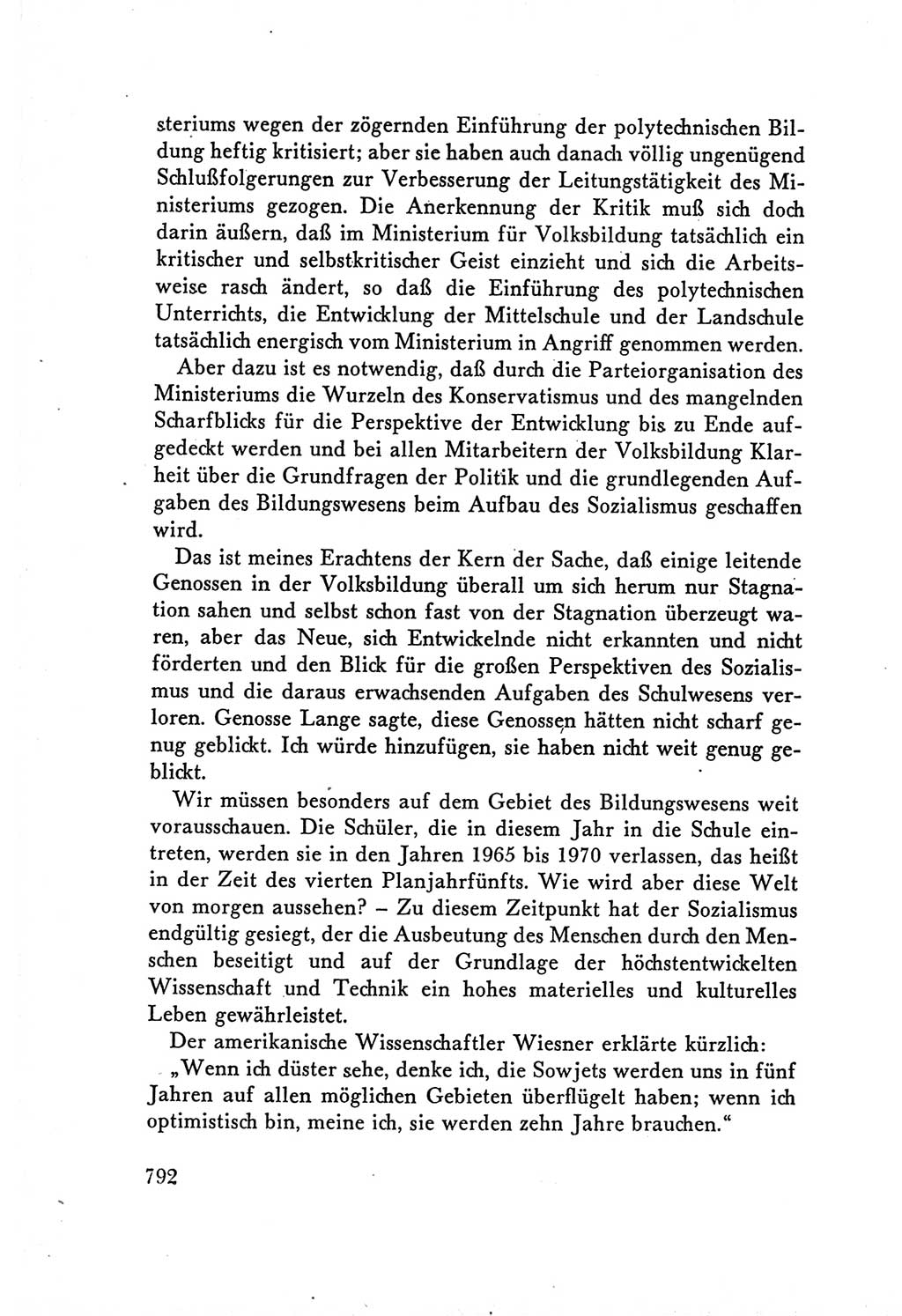 Protokoll der Verhandlungen des Ⅴ. Parteitages der Sozialistischen Einheitspartei Deutschlands (SED) [Deutsche Demokratische Republik (DDR)] 1958, Seite 792