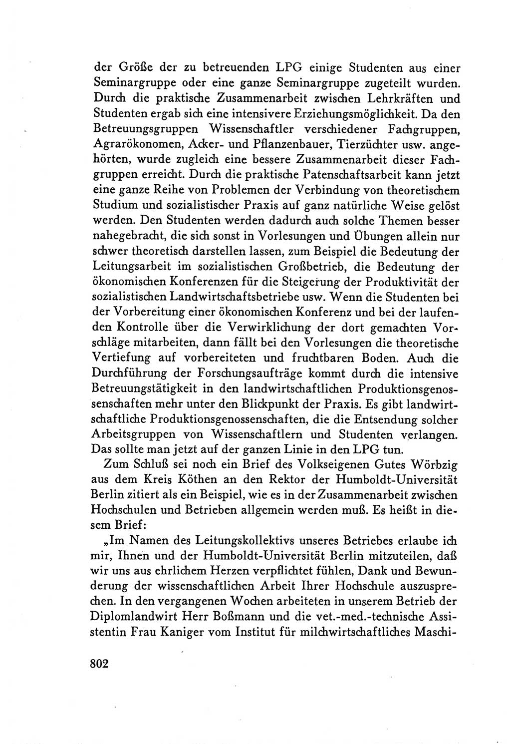 Protokoll der Verhandlungen des Ⅴ. Parteitages der Sozialistischen Einheitspartei Deutschlands (SED) [Deutsche Demokratische Republik (DDR)] 1958, Seite 802