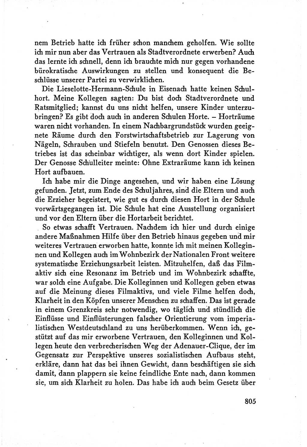 Protokoll der Verhandlungen des Ⅴ. Parteitages der Sozialistischen Einheitspartei Deutschlands (SED) [Deutsche Demokratische Republik (DDR)] 1958, Seite 805