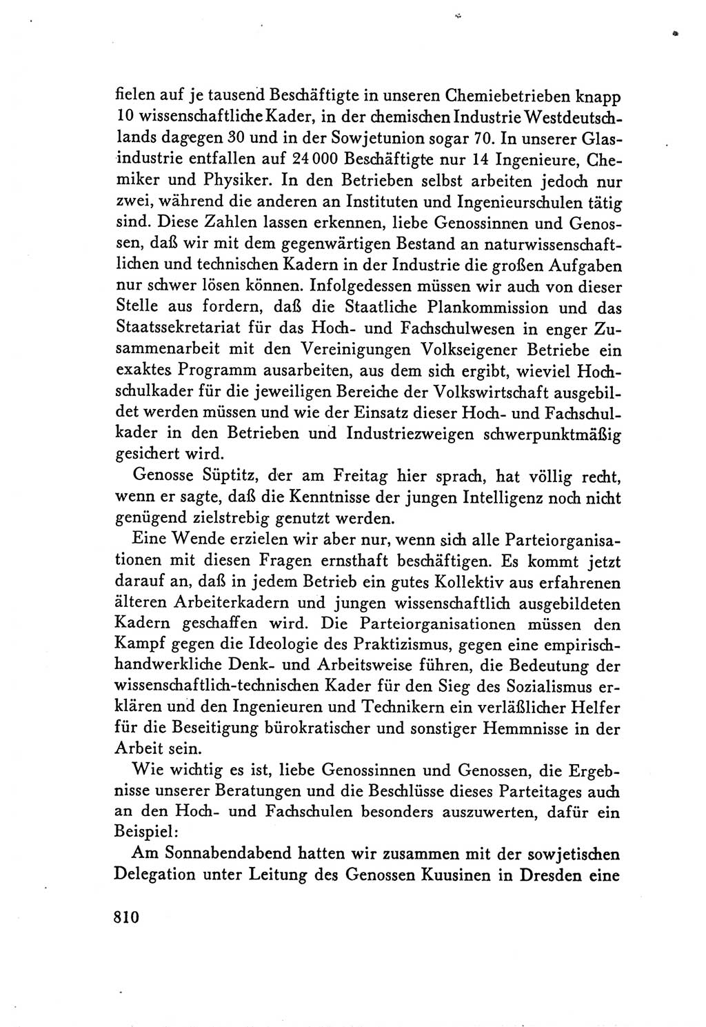 Protokoll der Verhandlungen des Ⅴ. Parteitages der Sozialistischen Einheitspartei Deutschlands (SED) [Deutsche Demokratische Republik (DDR)] 1958, Seite 810