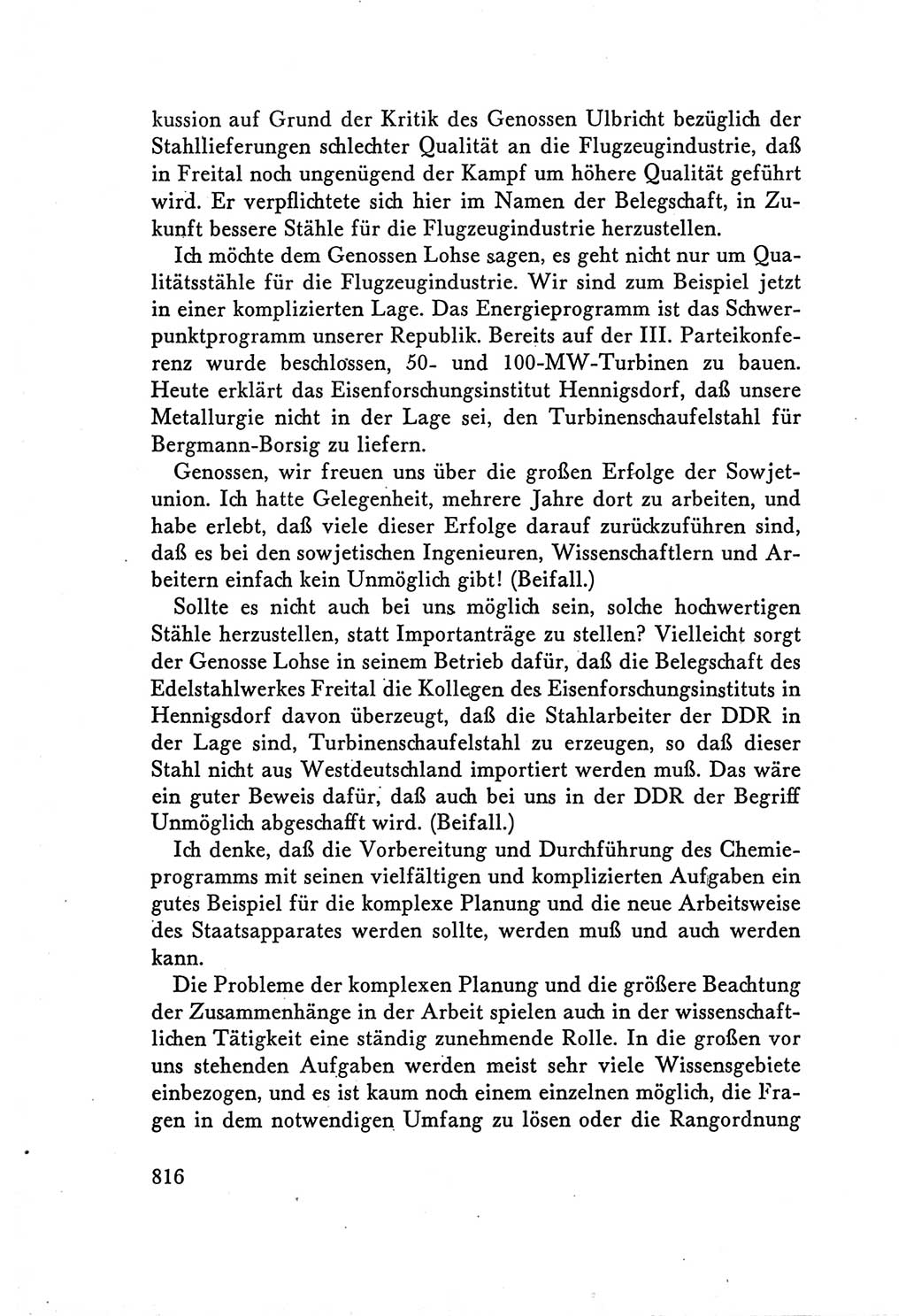 Protokoll der Verhandlungen des Ⅴ. Parteitages der Sozialistischen Einheitspartei Deutschlands (SED) [Deutsche Demokratische Republik (DDR)] 1958, Seite 816