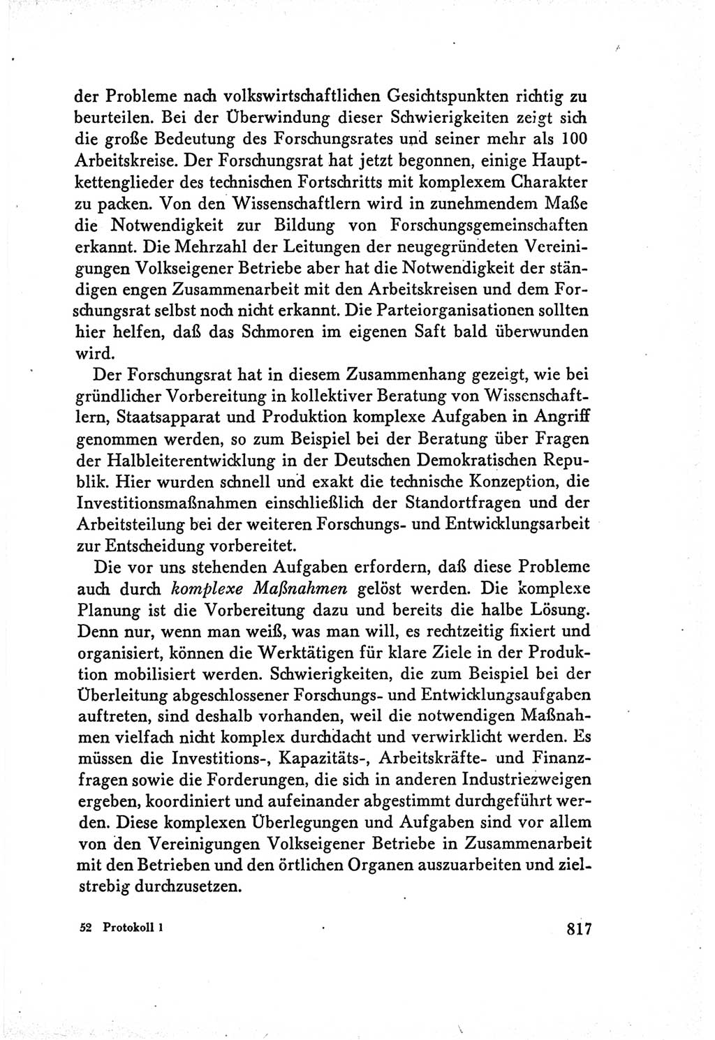 Protokoll der Verhandlungen des Ⅴ. Parteitages der Sozialistischen Einheitspartei Deutschlands (SED) [Deutsche Demokratische Republik (DDR)] 1958, Seite 817