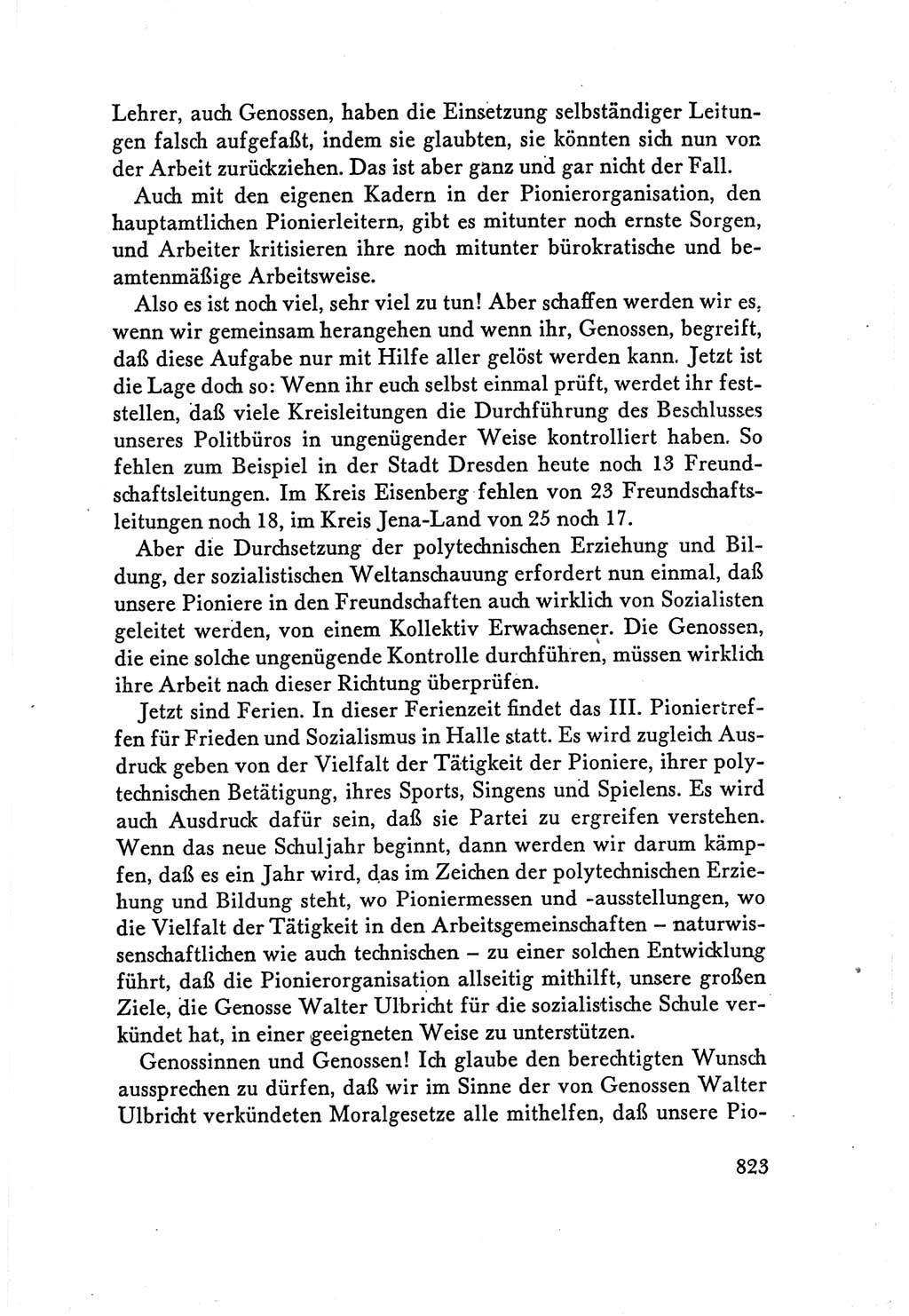 Protokoll der Verhandlungen des Ⅴ. Parteitages der Sozialistischen Einheitspartei Deutschlands (SED) [Deutsche Demokratische Republik (DDR)] 1958, Seite 823