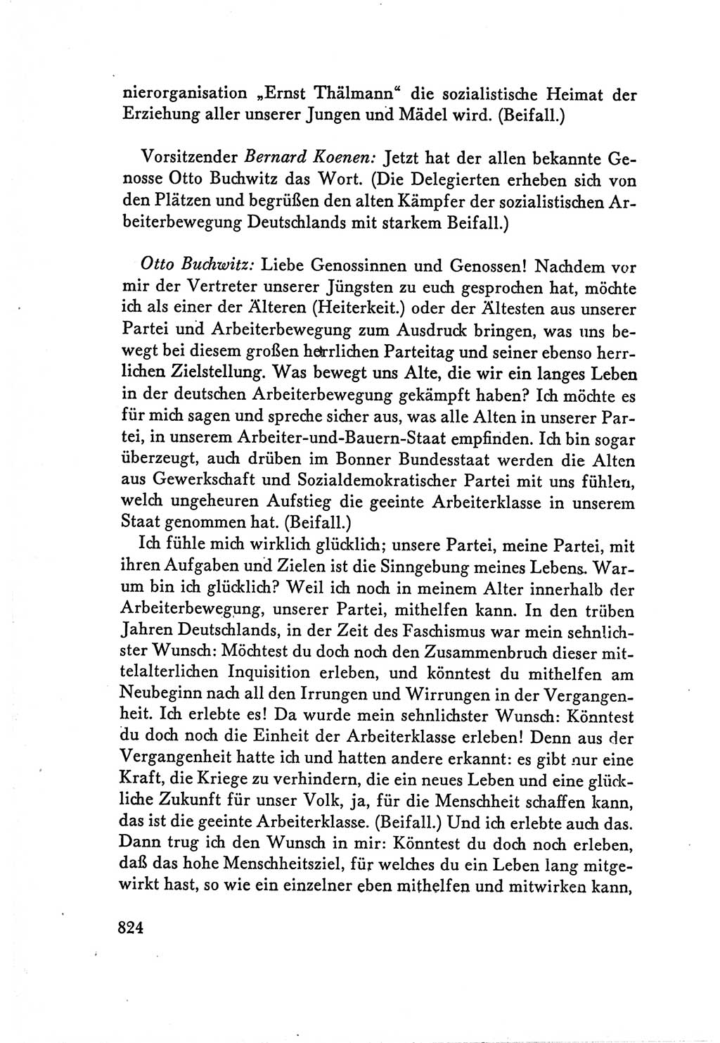 Protokoll der Verhandlungen des Ⅴ. Parteitages der Sozialistischen Einheitspartei Deutschlands (SED) [Deutsche Demokratische Republik (DDR)] 1958, Seite 824